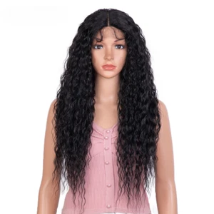 Lace Wig Synthetic Hair Long Curly Wigs 30 Inch Kinky Curly For Women Blonde - Picture 1 of 16