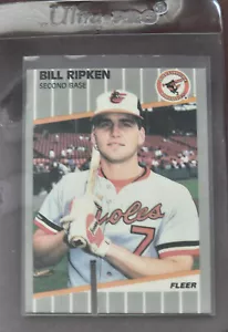 1989 Fleer Bill Ripken negro garabateado sierra corte tarjeta de error FF - Imagen 1 de 3