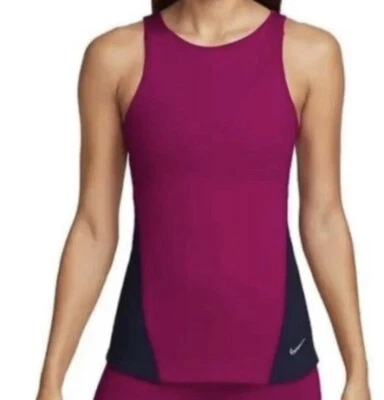 Camiseta sin mangas de entrenamiento de yoga Nike para mujer material acanalado ajuste ajustado talla M DR0374-549 Foto 1 de 4