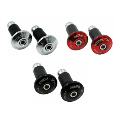 Universal Motorcycle Motorbike Bar Ends Handlebar End Weights Red Silver Black - Image 1 of 4