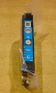 GENUINE EPSON 18 Cyan (blue) cartridge ORIGINAL T1802 DAISY vacuum sealed ink - Picture 1 of 5