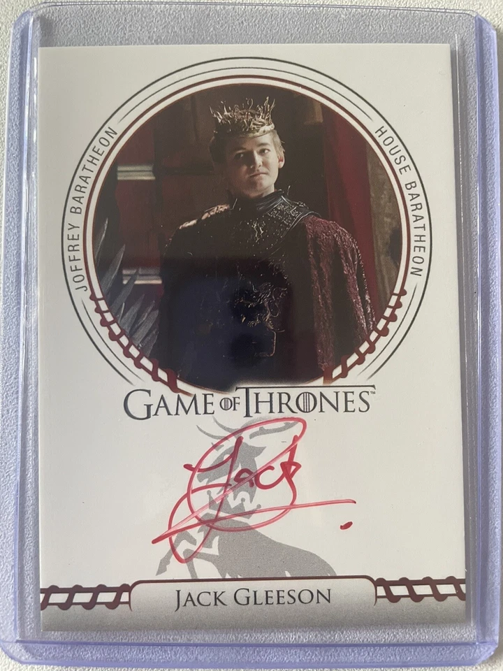 Game Of Thrones Complete Series V2 Jack Gleason Joffrey Autograph Red Sigil - Image 1 of 2