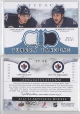 2012-13 Artifacts Tundra Tandems Dual Jerseys Blue Evander Kane Dustin Byfuglien