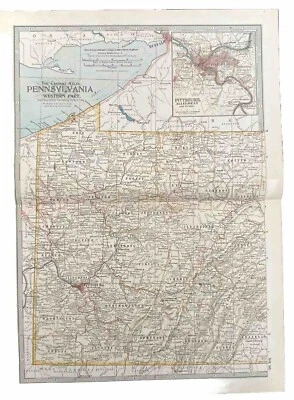 Pennsylvania parte oriental -mapa original de 1897 por The Century Company! (15)�� Foto 1 de 4
