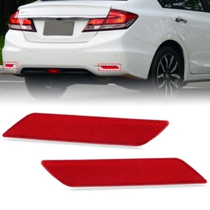 Par de reflectores de parachoques trasero para Honda Civic 2013-2015 lado izquierdo y derecho - Imagen 1 de 10