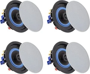 Herdio 4x 4" 160W Bluetooth Ceiling Speakers Living Room Kitchen Speakers - Picture 1 of 10