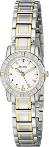 Reloj de vestir para mujer Bulova 98R155 Highbridge 16 diamantes dos tonos - Imagen 1 de 2