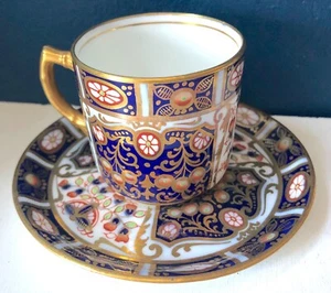 Adderleys LTD England Cobalt / Gilt Imari Style 02154 Demitasse Cups / Saucers 4 - Picture 1 of 4