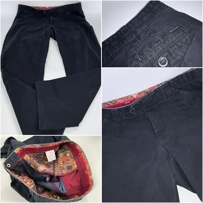 Meyer ‘Chicago’ 裤子 38x31 蓝色棉质莱卡平前 Md 罗马尼亚 YGI E3-385 — 第 1/4 张图片