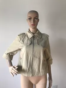 Brooklyn Industries khaki beige 100 % Baumwolle Jacke Mantel 3/4 lange Ärmel 2/S - Bild 1 von 12