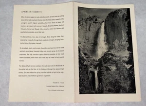 "MENÚ YOSEMITE AHWAHNEE Julio 17 52 5.5x8.5" Ansel Adams Yosemite Falls - Imagen 1 de 2