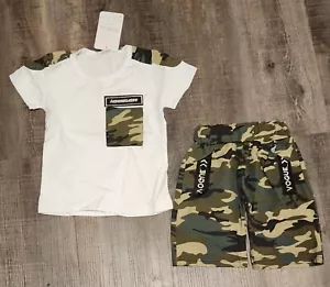 BABICOLOR two piece boys shorts and t-shirt set. size 24 M ( 90 ) NB2 - Picture 1 of 5