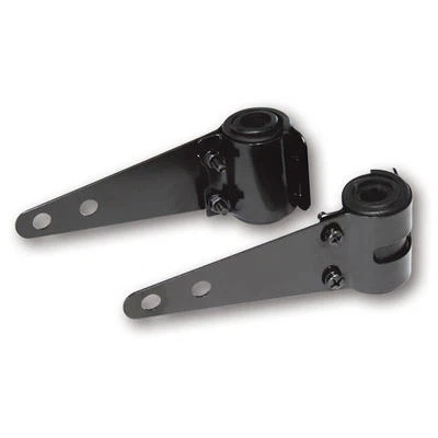 Motorrad Lampenhalter Set für 30 bis 38 mm Gabel Durchmesser Stahl Schwarz - Bild 1 von 2