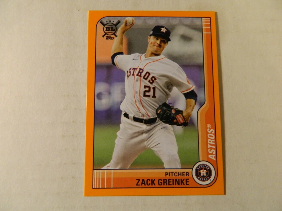 2021Topps Big League Orange Parallel  Card of Zac Greinke - Astros   - Image 1 of 1