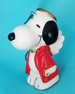 Vintage 1978 Snoopy der Engel hochglasierte Keramik Sammlerstück Weihnachtsschmuck - Bild 1 von 7