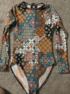 Surf Sense Girl's Multicolor Swimwear Long Sleeve Size XXS - Picture 1 of 8