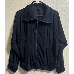 ATHLETA Women’s Sz S Navy Jacket Windbreaker Double Zipper Gorpecore Hiking Camp - Picture 1 of 11