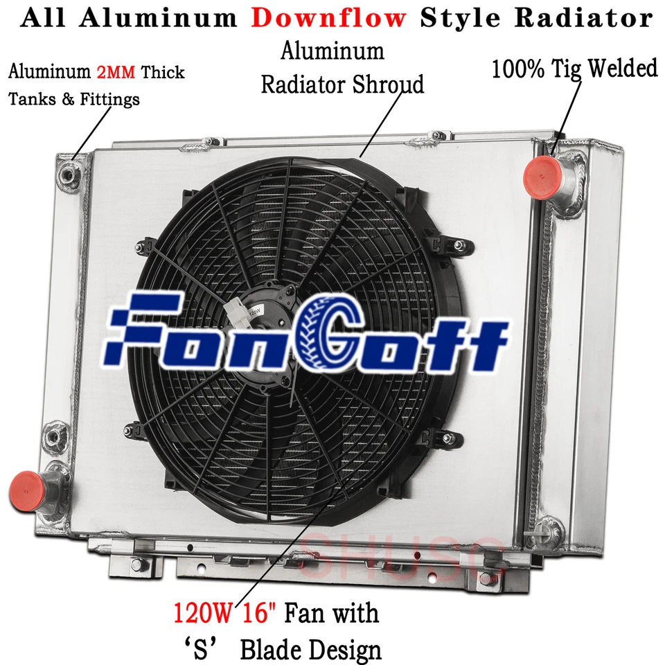 3 Row Radiator Shroud Fan Fits 1961-1966 Ford Thunderbird T-Bird 6.4L 7.0L V8 - Image 1 of 4