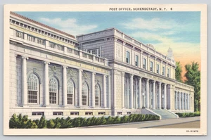 Postal Oficina de Correos Schenectady Nueva York Lino - Imagen 1 de 2