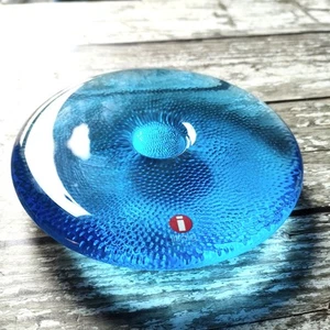 iittala Finland Nappi Blue Candle Holder designed by Markku Salo - Picture 1 of 3