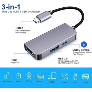 Typ C zu HDMI USB 3.1 Kabeladapter 4K HD TV Video Converter für Telefon Android - Picture 1 of 6