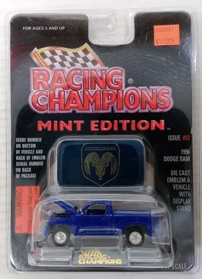 Dodge Ram 1996 edición Racing Champions edición como nueva edición #12 • camioneta azul metálico Foto 1 de 3
