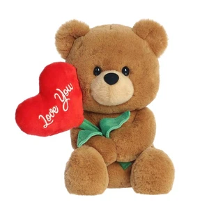 Aurora - San Valentín - 11" Flor Amor Oso Caramelo Peluche - Imagen 1 de 5