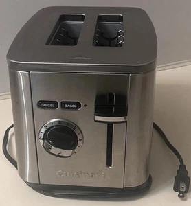 Cuisinart CPT-12WM 2-Slice Toaster, Chrome Stainless Steel, Compact Wide, TESTED - Picture 1 of 21