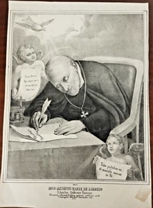 S. ALFONSO MARIA de LIGUORI. Lithographie. dolfino dis. 1871 - Bild 1 von 1