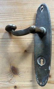 Groß Türdrücker Drückergarnitur Türklinke Messing Jugendstil Peter Behrens Horn - Bild 1 von 6