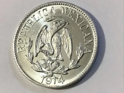 1914 Mexico 1 Centavo Revolution Pancho Villa Durango KM-628 Aluminum RARE - Image 1 of 2