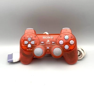 CONTROLLER PS ONE ROSSO TRASPARENTE per Sony Playstation 1 e 2 Dualshock Red - Immagine 1 di 4