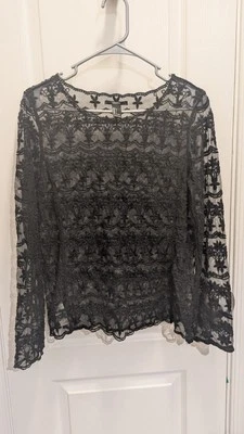 Женские Forever 21 кружева длинным рукавом черный большой - Изображение 1 из 4