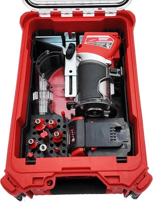 Packout Organizer for Milwaukee M18 Fuel Compact Router (2732-20) and Accessorie