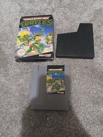 Teenage Mutant Hero Turtles Nintendo Nes Cartridge Game Boxed Palcom 1990