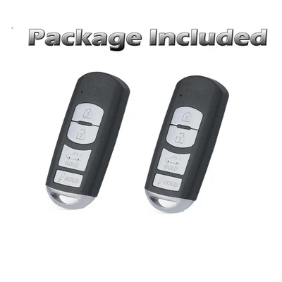 2x For 2014-2018 Mazda 3 6 Smart Car Remote Control Key Fob 4 Button WAZSKE13D01 - Image 1 of 4
