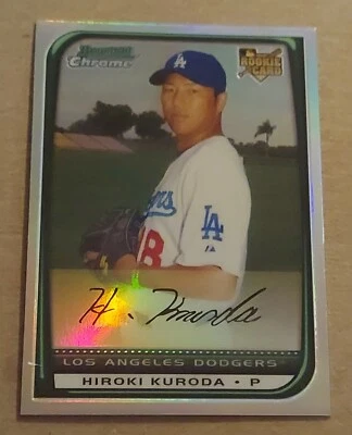 Bowman Chrome Hiroki Kuroda #202 2008 refractor novato radiocontrol Los Angeles Dodgers  Foto 1 de 4
