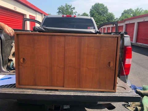 Vintage Danish Modern Cado Wall Unit Cabinet with Sliding Doors  Unit  InvSt Cover