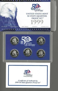 United States Mint 50 State Quarters Proof Set 1999 DE PA NJ GA CT - Imagen 1 de 2