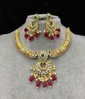 Bollywood Indian Necklace Set AD Cz Bridal Party Jewellery set Wedding Wome AA17