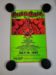 Lollapalooza Tour Poster 1995 Sonic Youth Cypress Hill Beck Original 19" X 12" - Picture 1 of 20