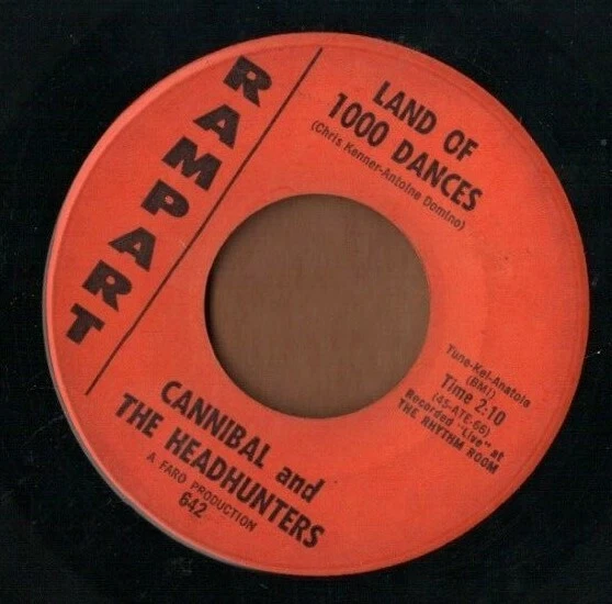 CANNIBAL & THE HEADHUNTERS - Land Of 1000 Dances - RAMPART 60s garage rock 45  - Image 1 of 1