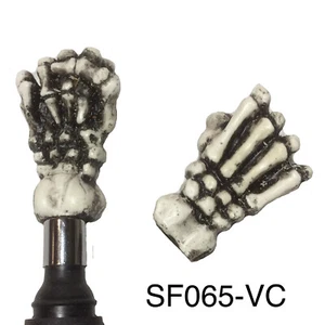 2 Skeleton Fist Valve Caps Motorcycle Bicycle Harley Hot Rat Rod Made in USA - Picture 1 of 9