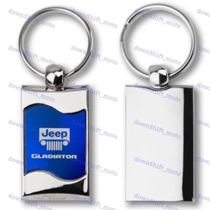 Au-Tomotive Gold for Jeep Gladiator Rectangular Blue Key Ring Keychain Key Chain - Picture 1 of 5