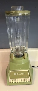 WARING CENTURY 8 Mixer Avocado Grün Glas Klee Glas Vintage Funktioniert Siehe Bilder - Bild 1 von 18