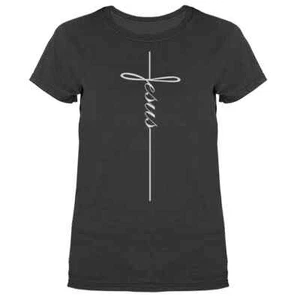 Jesus Kreuz Christlich Religiös Gott Bibel Kirche Jesus Christus T-Shirt - Bild 1 von 17