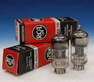 Paar RCA 12AT7 Square D-Getter Black Plate ECC81 Maxi - Pre Tested = NOS, bn4166 - Bild 1 von 4