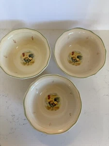 3 Gibson Royal Rooster Deep Cereal Bowls 7” - Everyday Hand Painted - Picture 1 of 6
