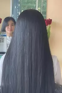 Human hair Ponytail Fresh haircut Very long, extra thick ponytail 6.03oz - Picture 1 of 14