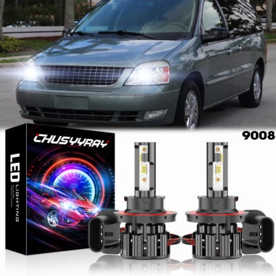 Para Ford Freestar 2004-2007 6000K 2 piezas H13 9008 LED Faros Bombillas haz alto/bajo Foto 1 de 4